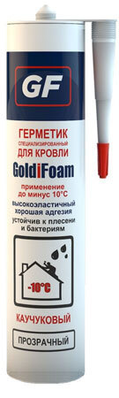 Герметик GoldiFoam для кровли прозрачный, 310 гр.
