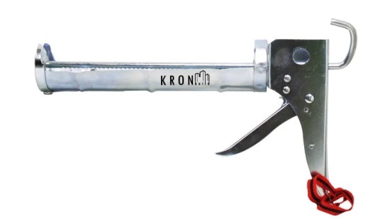 Пистолет стальной для герметика KRONbuild механический (полузакрытый) S2