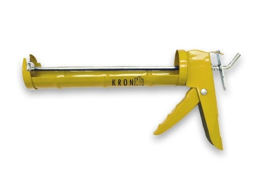 Пистолет стальной для герметика KRONbuild механический (полузакрытый) S1