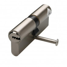 Цилиндр с ключами (3шт.) 30*30 мм, ник., перфорированный ключ